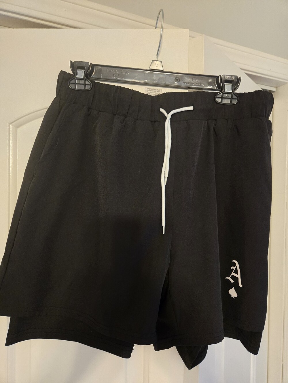 Men's Black Athletic Drawstring Shorts - Shein